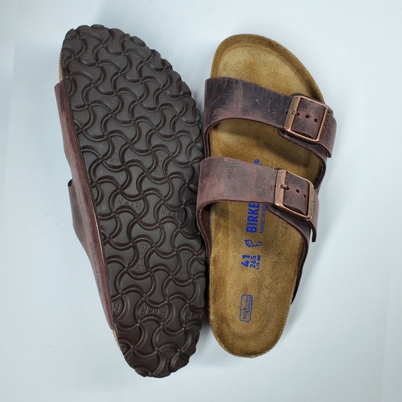 New Birkenstock Arizona Habana Brown Leather Sandals - Picture 4 of 4